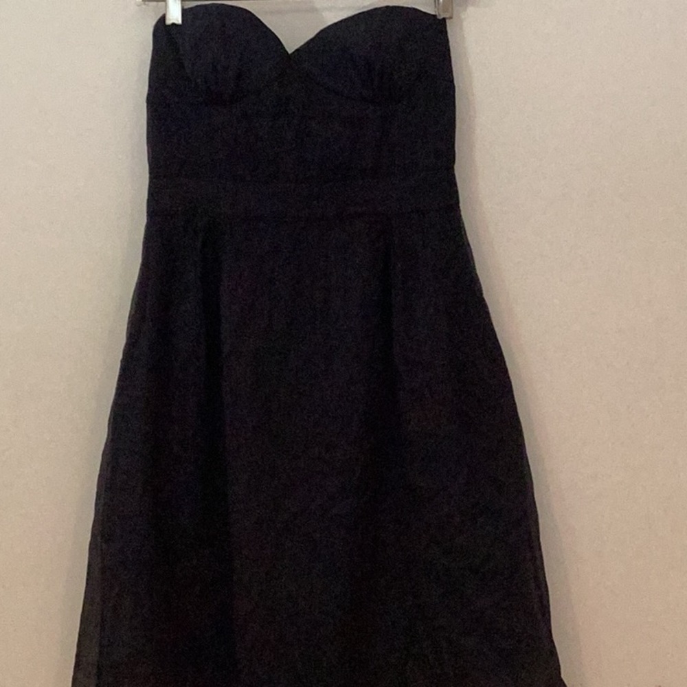 J Crew 100 % Silk Navy Cocktail Dress EUC A-Line
